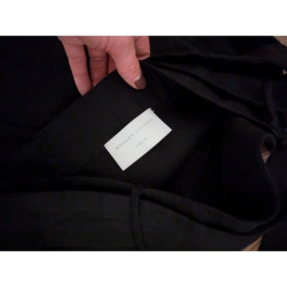 Modern Citizen Women's Devon Belted Wrap Linen Skirt DP5 Black Medium - Picture 4 of 6